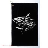 Sharks Lover Marine Biology Science Shark Golf Towel thumb 0