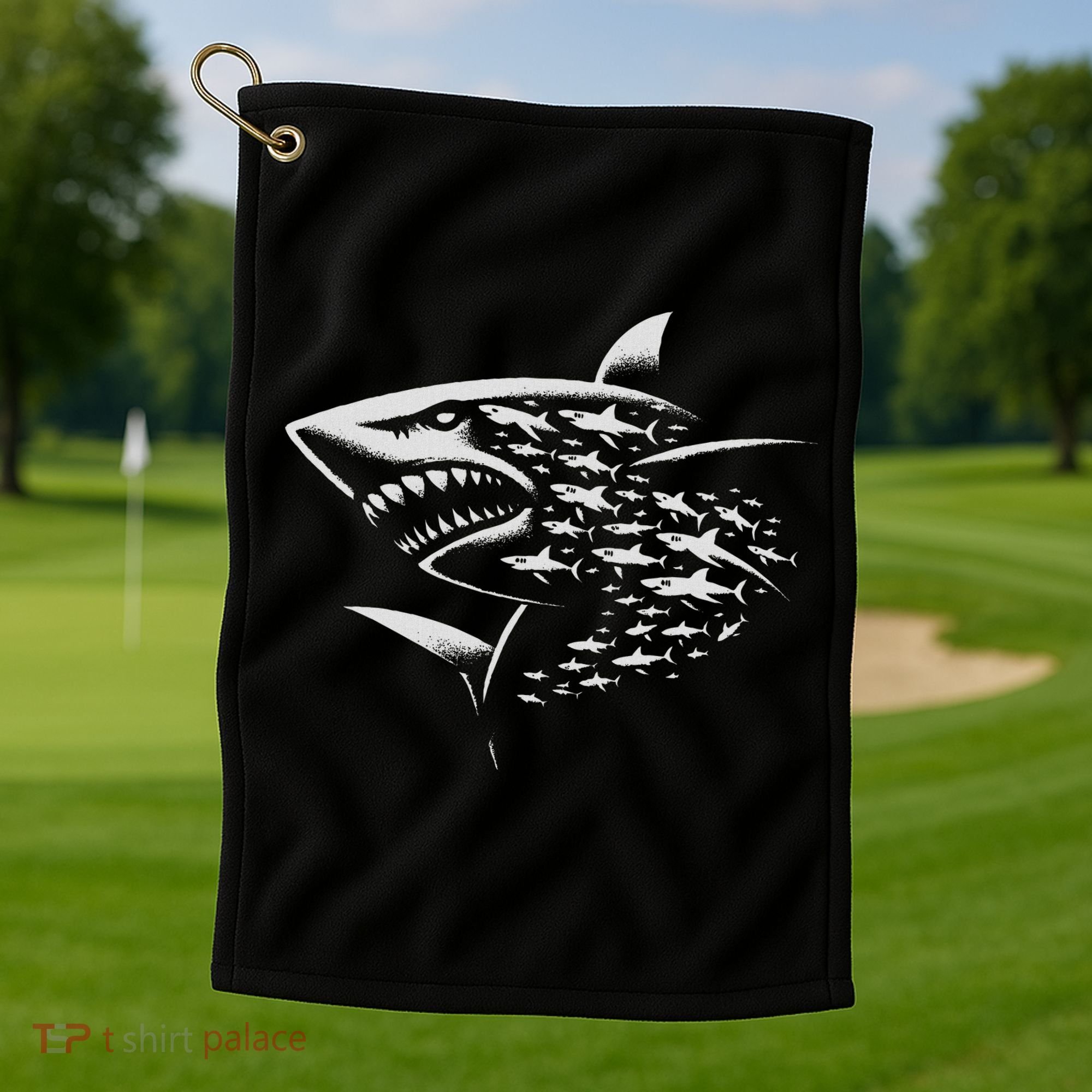 Sharks Lover Marine Biology Science Shark Golf Towel
