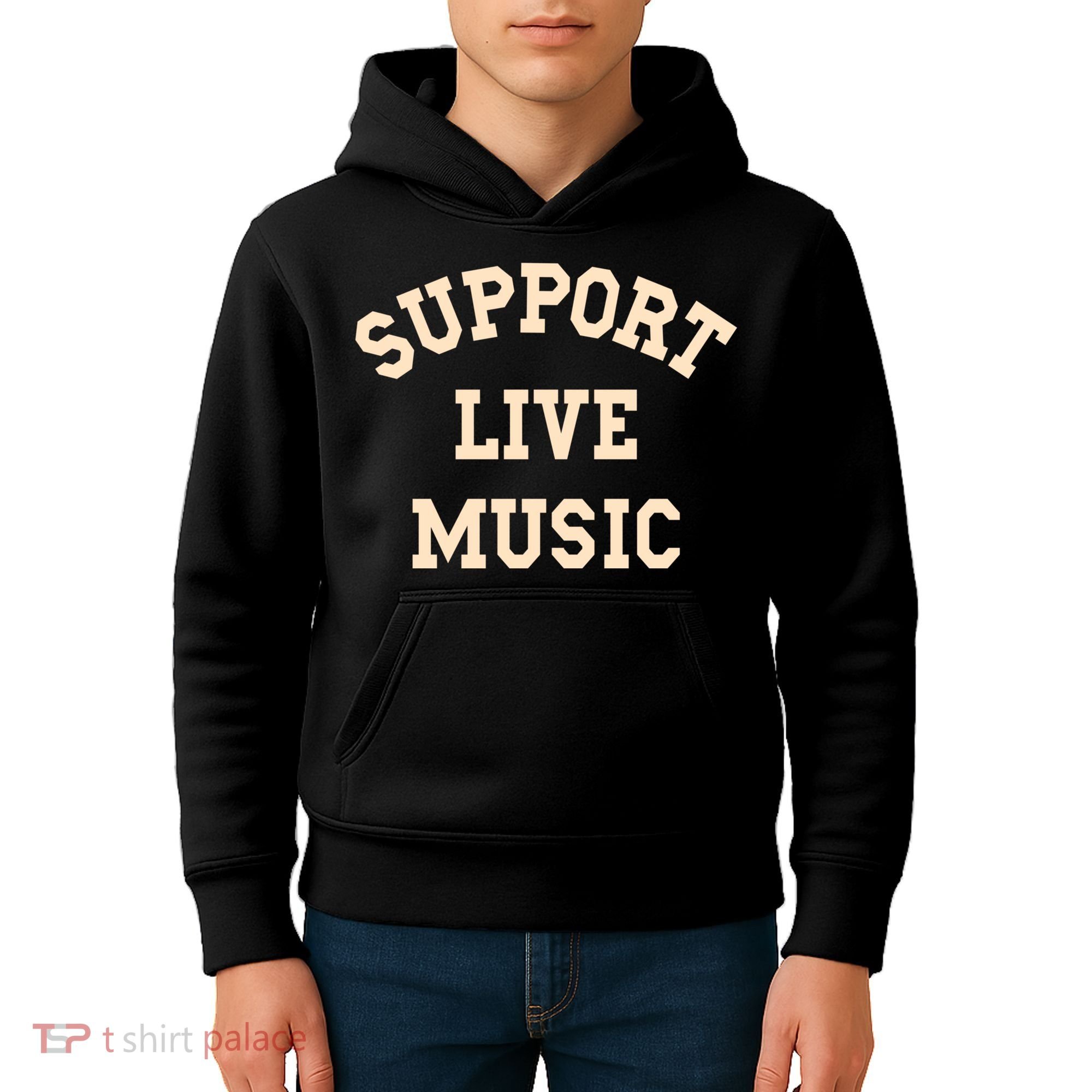 Support Live Music, Musicians Concertgoers Music Lovers Kids Hoodie