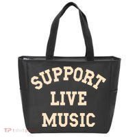 Support Live Music, Musicians Concertgoers Music Lovers Tote Bag thumb 0