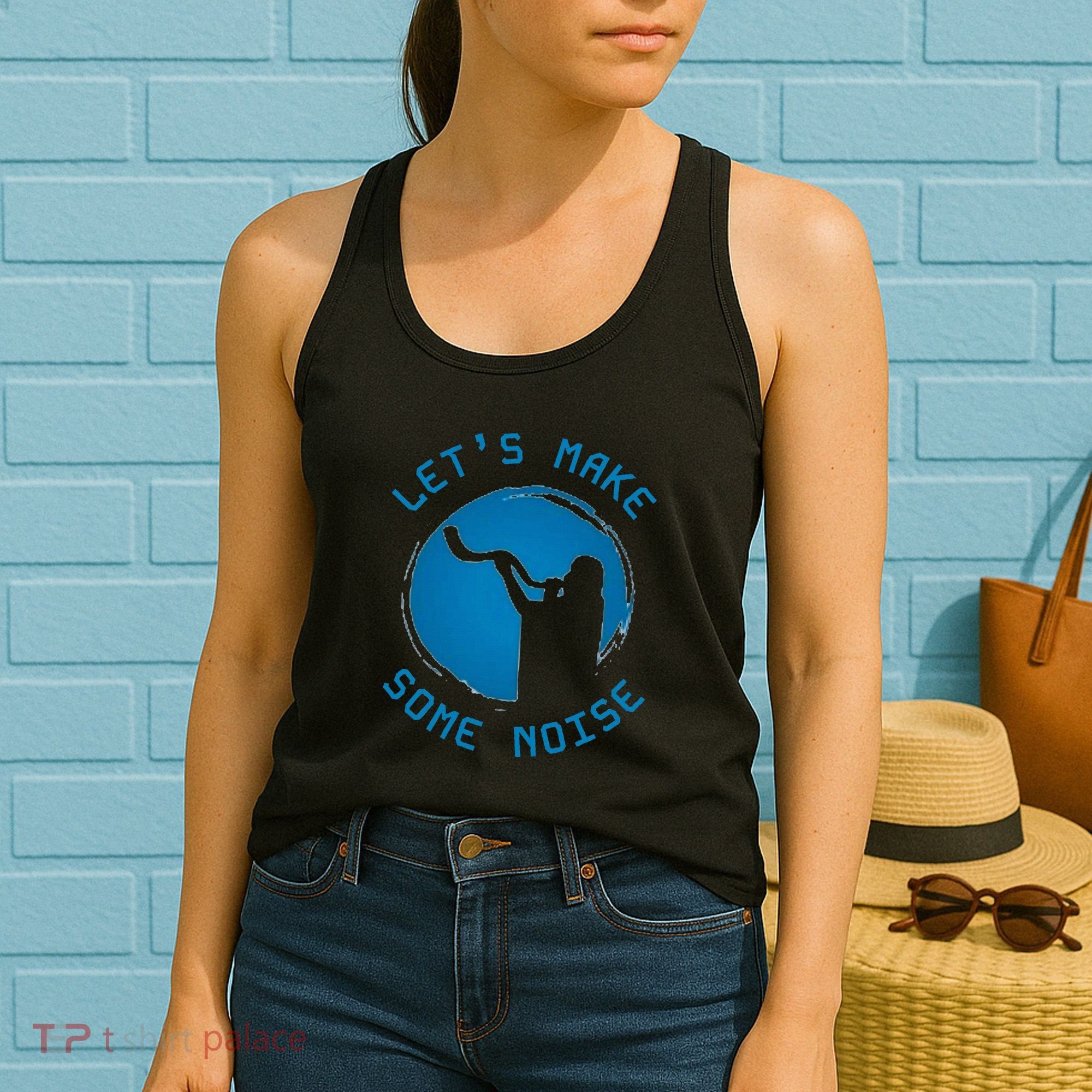 Shofar LetS Make Some Noise Rosh Hashanah Women's Tank Top