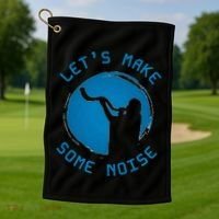 Shofar LetS Make Some Noise Rosh Hashanah Golf Towel thumb 1