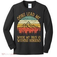 Spirit Lead Me Where My Trust Is Without Border Christian Kids Long Sleeve Shirt thumb 0