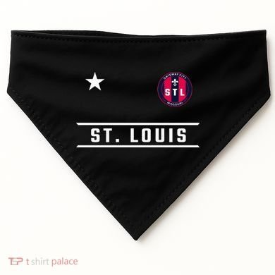 St Louis Missouri Fleur De Lis Badge USA-Made Doggie Bandana