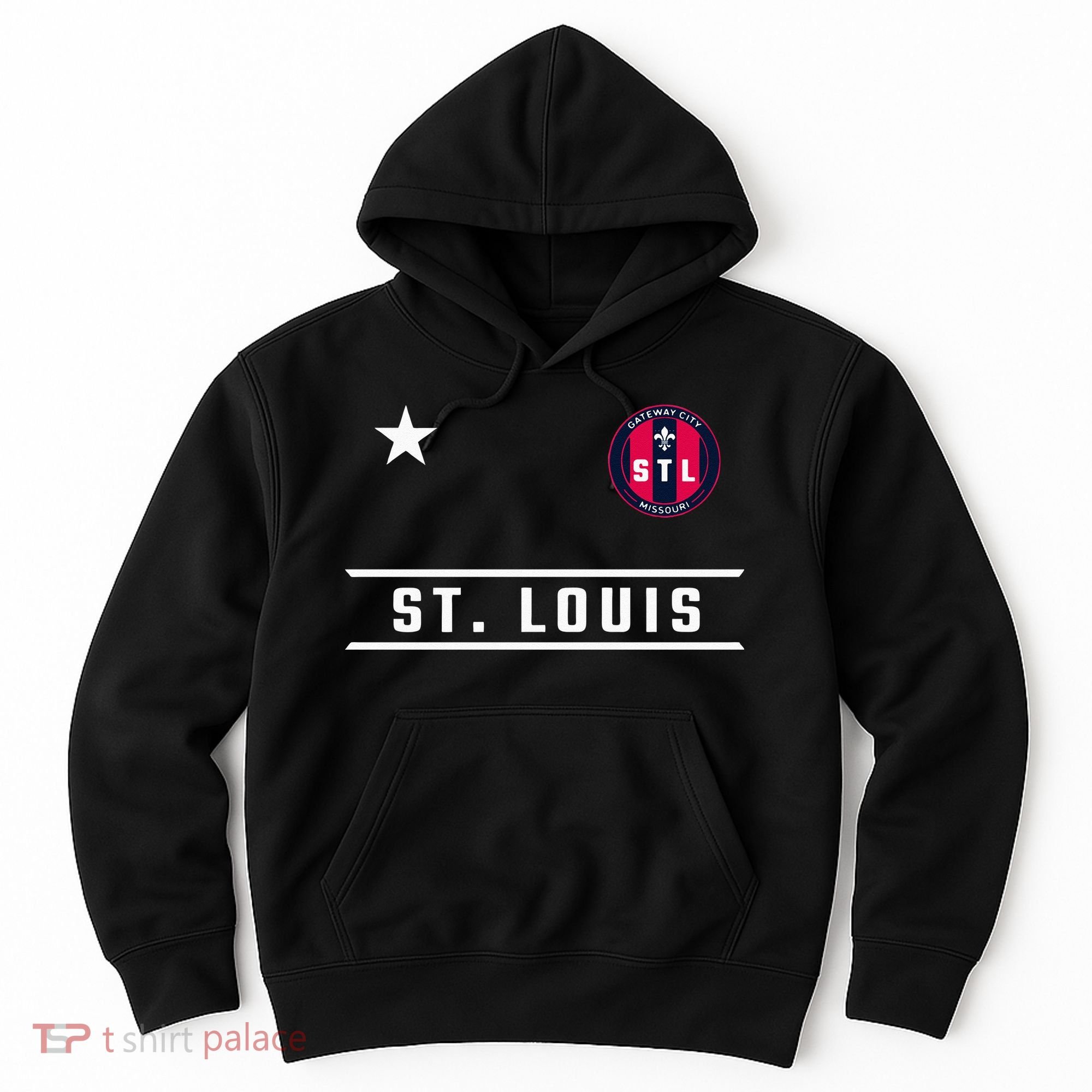 St Louis Missouri Fleur De Lis Badge Hoodie