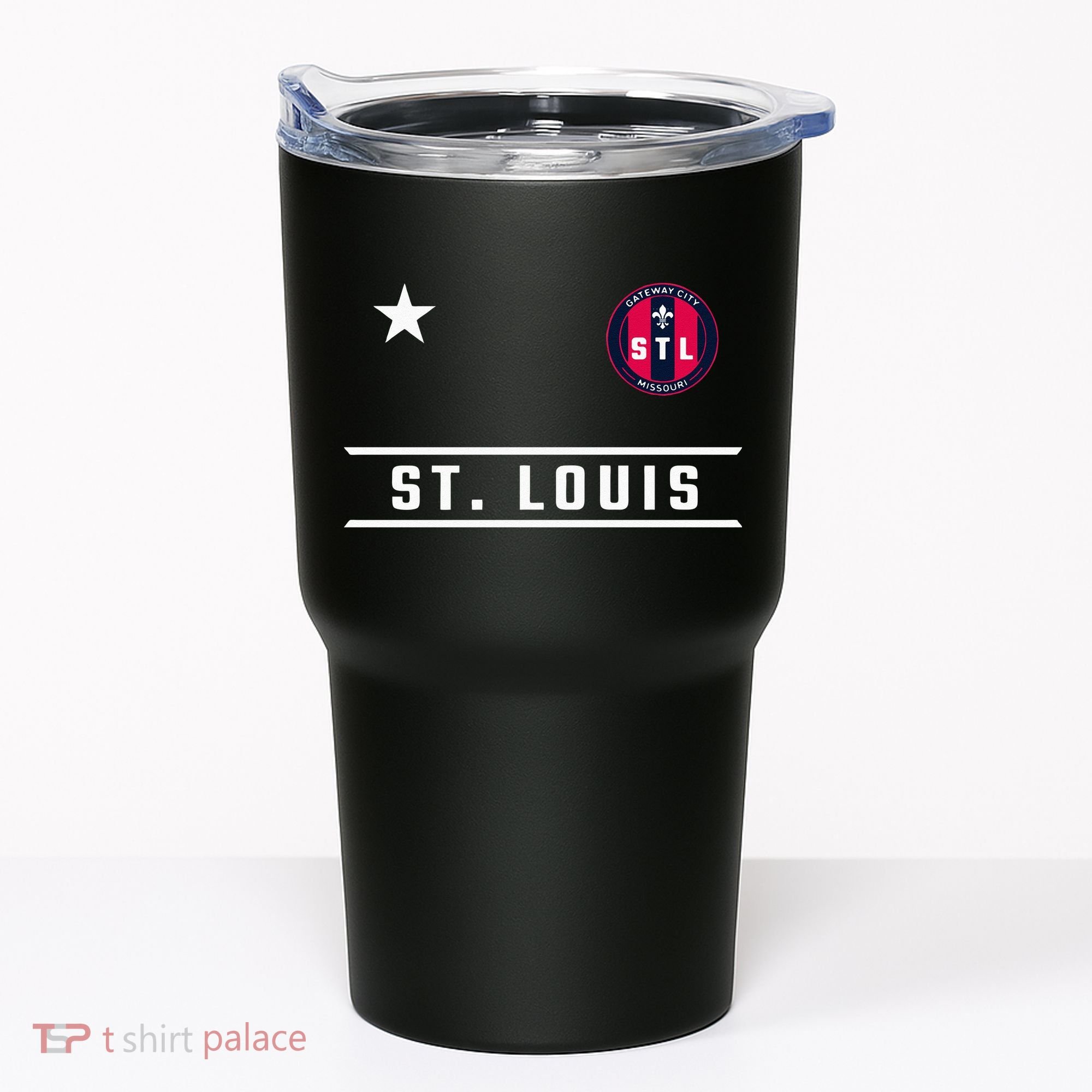St Louis Missouri Fleur De Lis Badge Tumbler