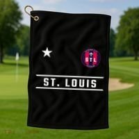St Louis Missouri Fleur De Lis Badge Golf Towel thumb 1