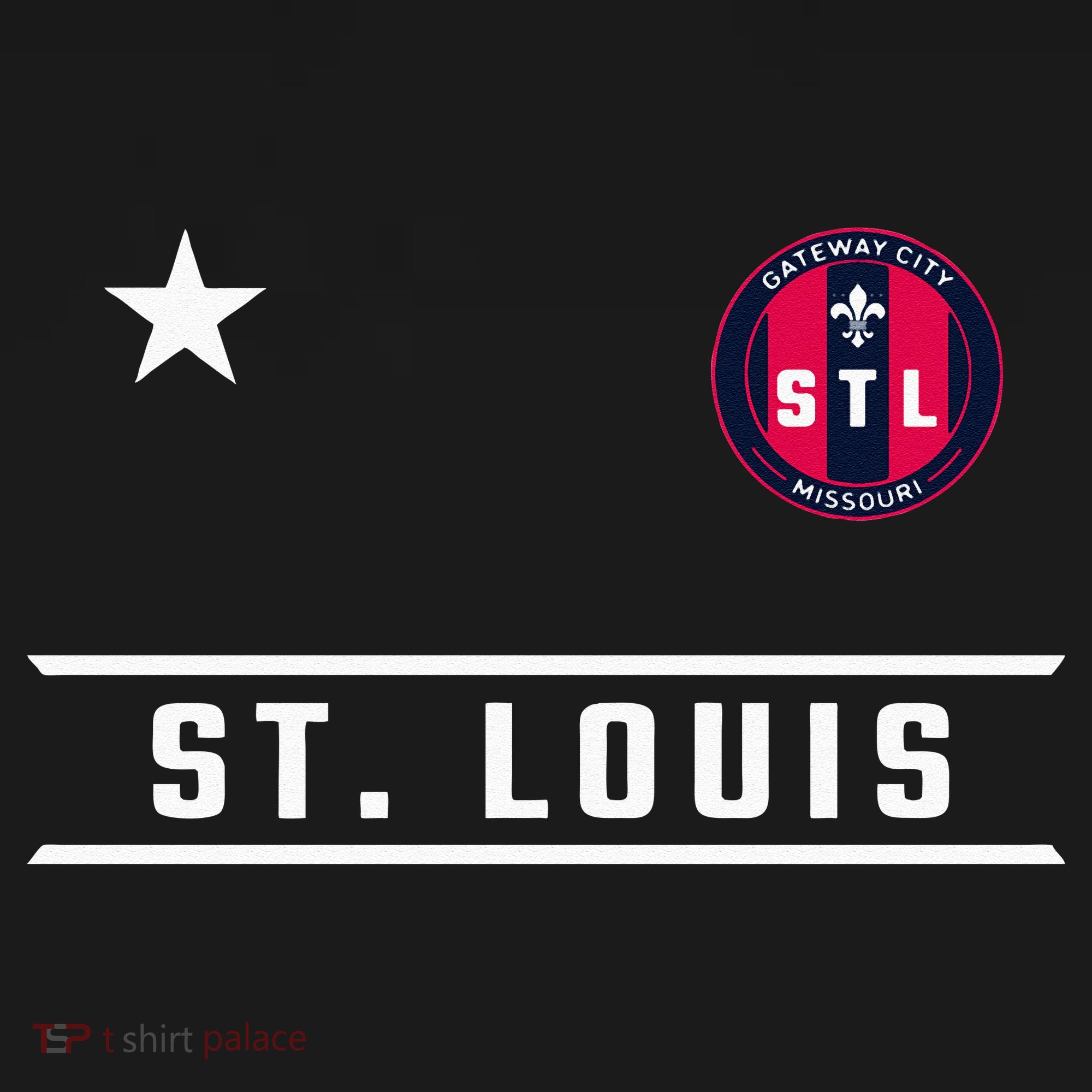 St Louis Missouri Fleur De Lis Badge Women's T-Shirt