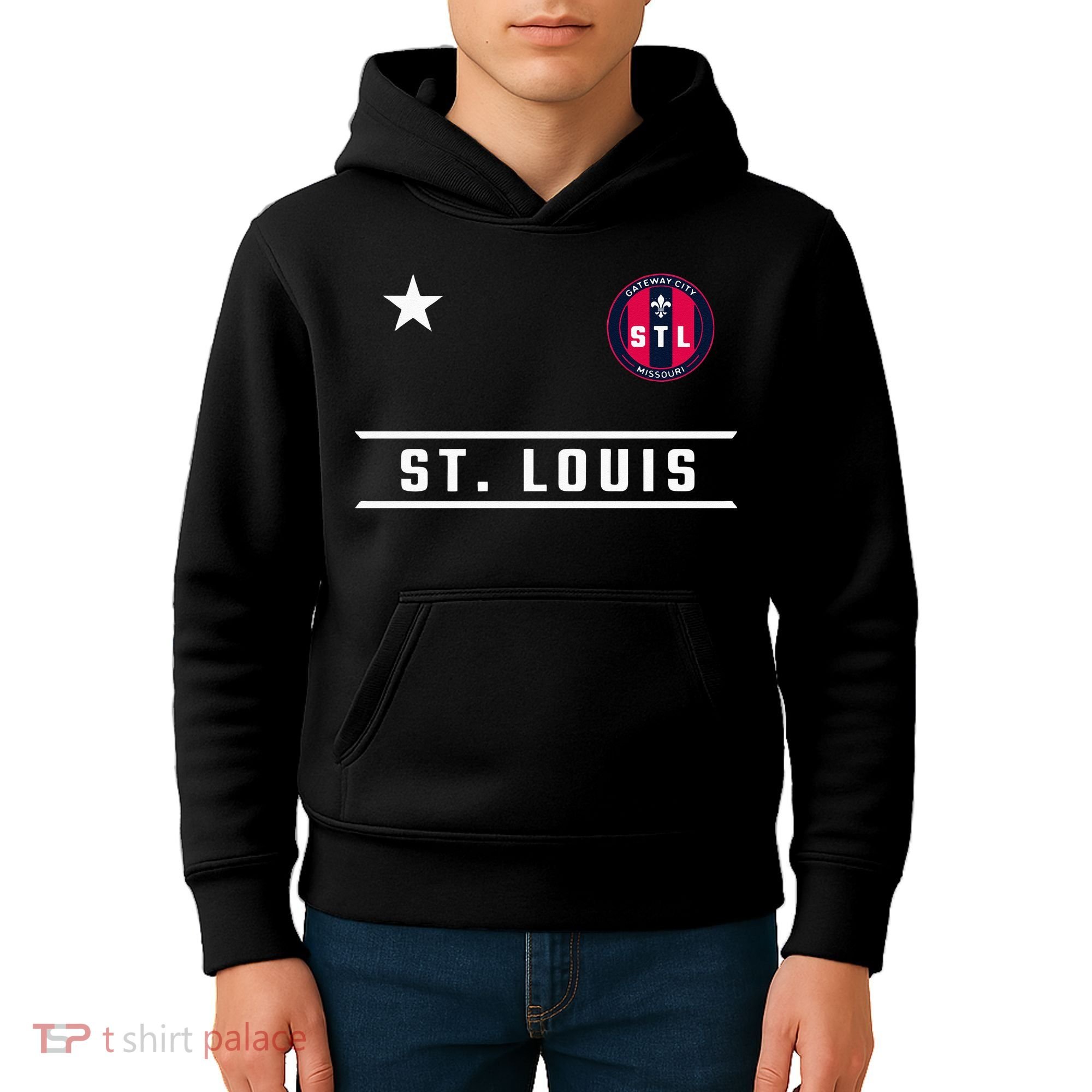 St Louis Missouri Fleur De Lis Badge Kids Hoodie
