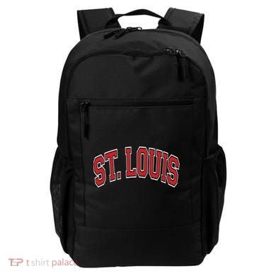 St Louis Missouri Varsity Style Red Text Gift Backpack