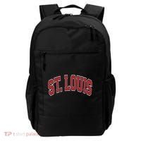 St Louis Missouri Varsity Style Red Text Gift Backpack thumb 0