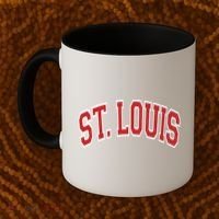 St Louis Missouri Varsity Style Red Text Gift Coffee Mug thumb 2