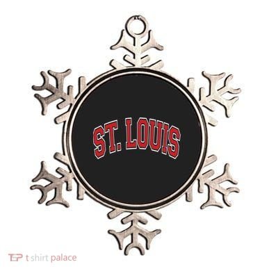 St Louis Missouri Varsity Style Red Text Gift Ornament