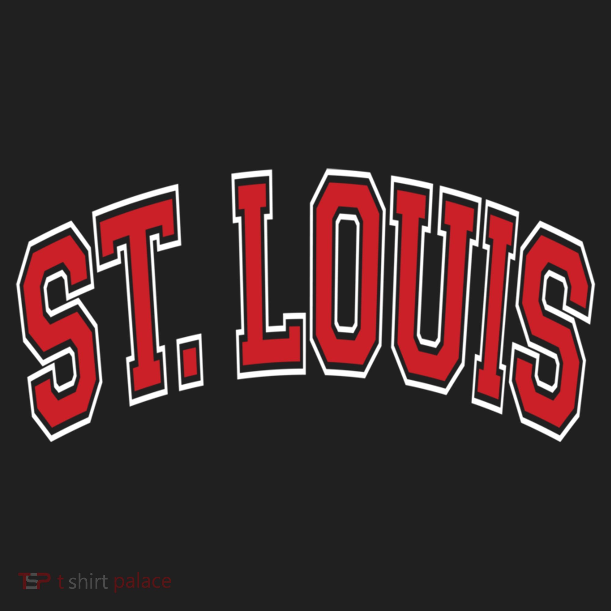 St Louis Missouri Varsity Style Red Text Gift Golf Towel