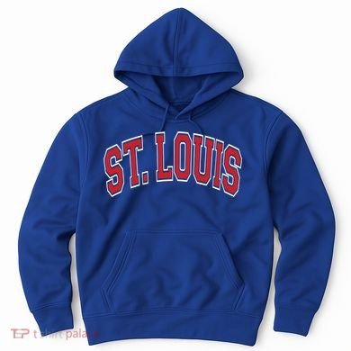 St Louis Missouri Varsity Style Red Text Gift Hoodie