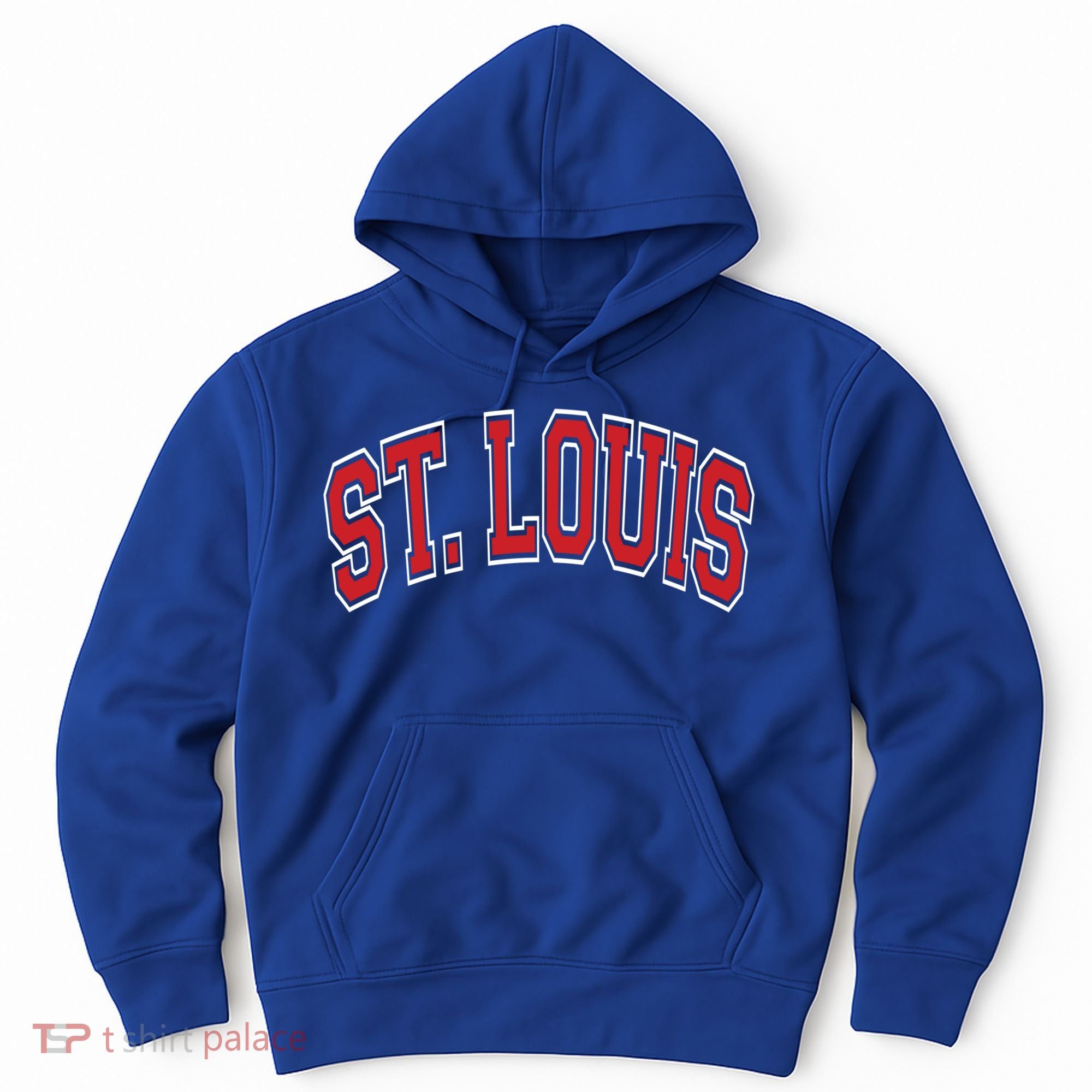 St Louis Missouri Varsity Style Red Text Gift Hoodie