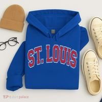 St Louis Missouri Varsity Style Red Text Gift Hoodie thumb 4