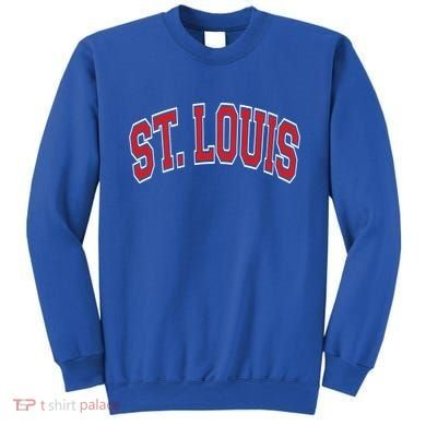 St Louis Missouri Varsity Style Red Text Gift Sweatshirt