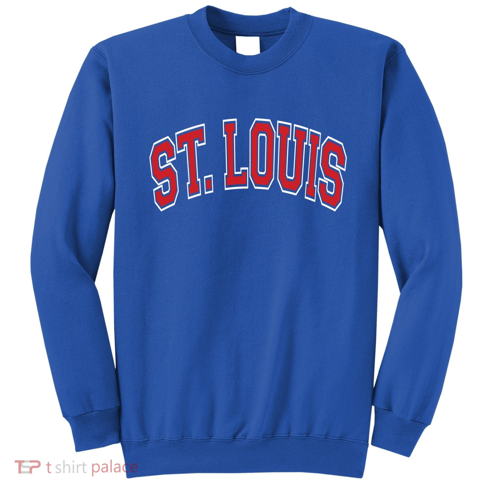 St Louis Missouri Varsity Style Red Text Gift Sweatshirt