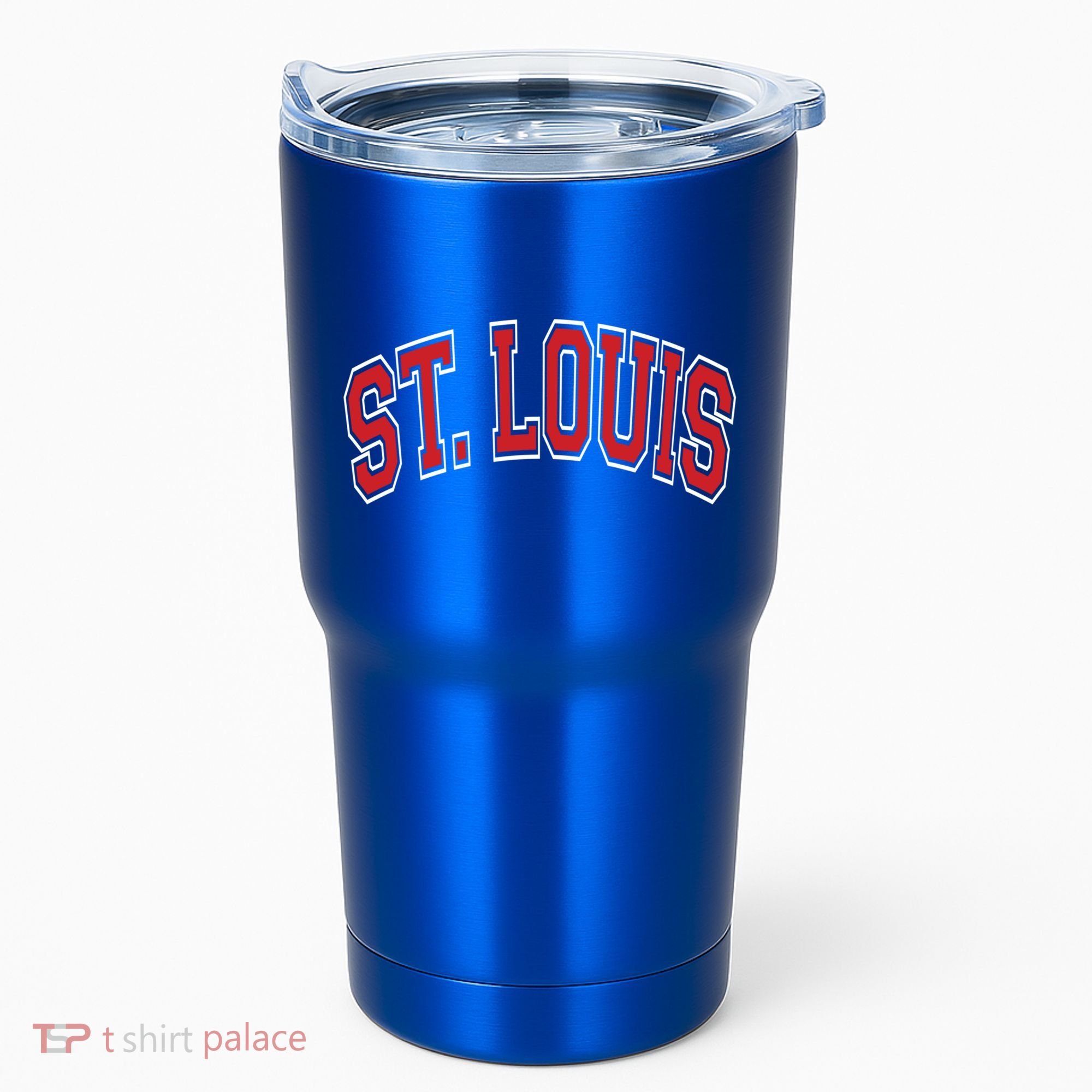 St Louis Missouri Varsity Style Red Text Gift Tumbler