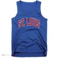St Louis Missouri Varsity Style Red Text Gift Tank Top thumb 0