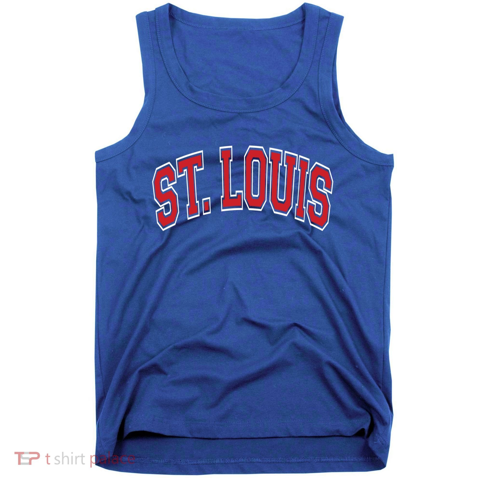 St Louis Missouri Varsity Style Red Text Gift Tank Top