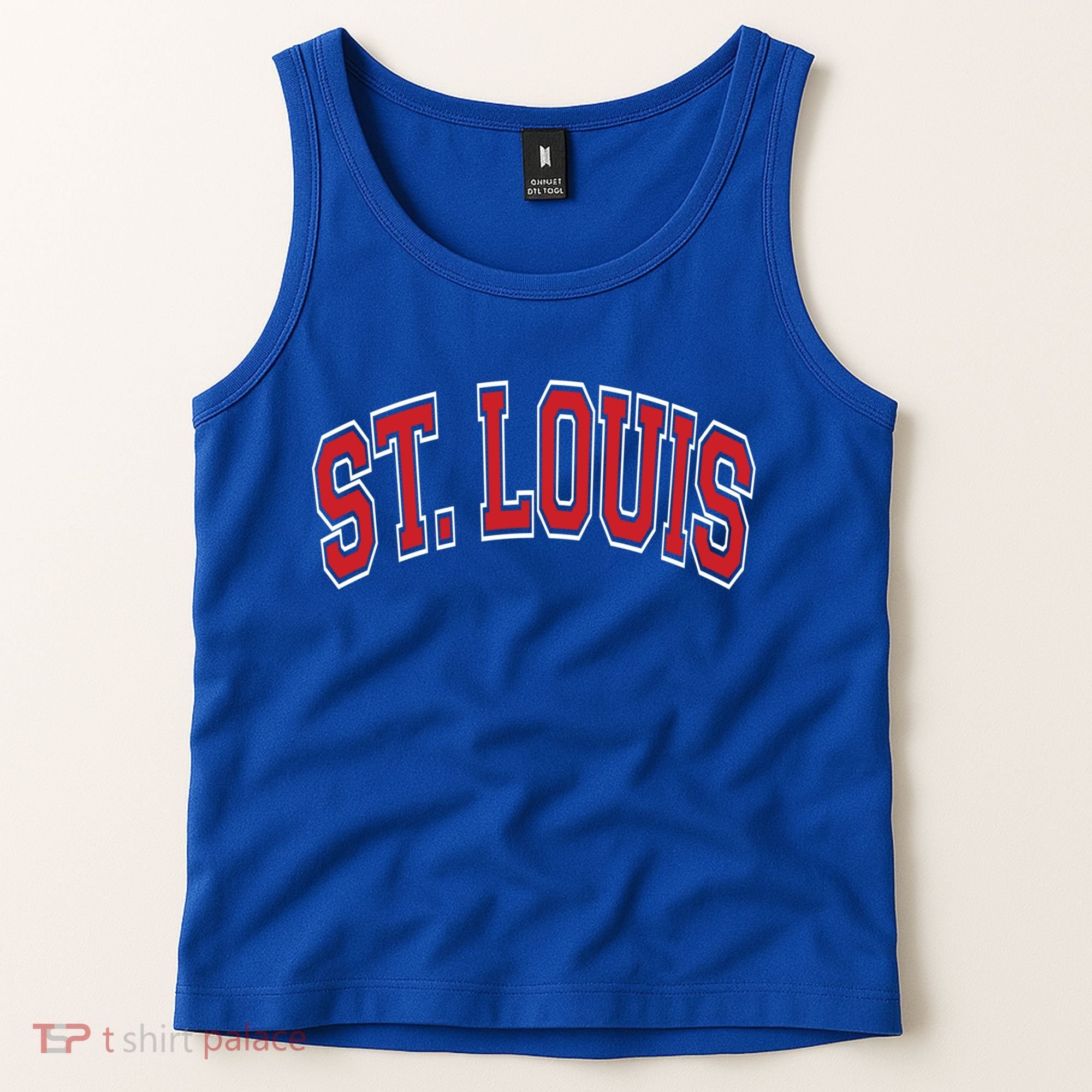 St Louis Missouri Varsity Style Red Text Gift Tank Top