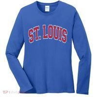 St Louis Missouri Varsity Style Red Text Gift Women's Long Sleeve Shirt thumb 0