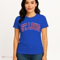 St Louis Missouri Varsity Style Red Text Gift Women's T-Shirt thumb 4