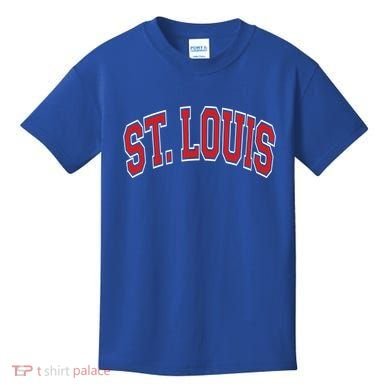 St Louis Missouri Varsity Style Red Text Gift Kids T-Shirt