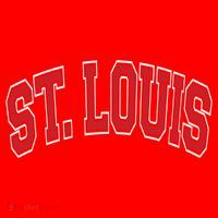 St Louis Missouri Varsity Style Red Text Gift Santa Hat thumb 1