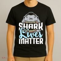 Shark Lives Matter Wildlife Marine Biologist Shark Lovers T-Shirt thumb 3