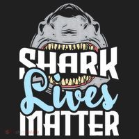 Shark Lives Matter Wildlife Marine Biologist Shark Lovers Beanie thumb 2