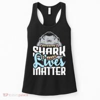 Shark Lives Matter Wildlife Marine Biologist Shark Lovers Women's Tank Top thumb 0