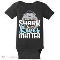 Shark Lives Matter Wildlife Marine Biologist Shark Lovers Baby Bodysuit thumb 0