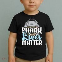 Shark Lives Matter Wildlife Marine Biologist Shark Lovers Toddler T-Shirt thumb 2