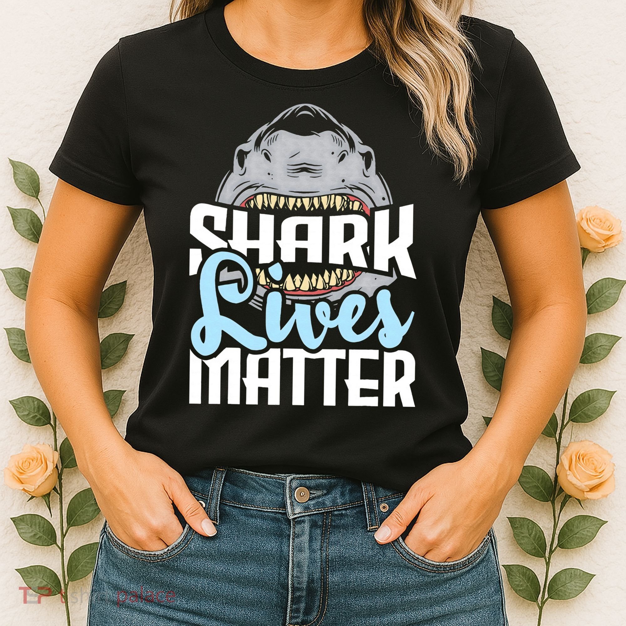 Shark Lives Matter Wildlife Marine Biologist Shark Lovers Women's T-Shirt
