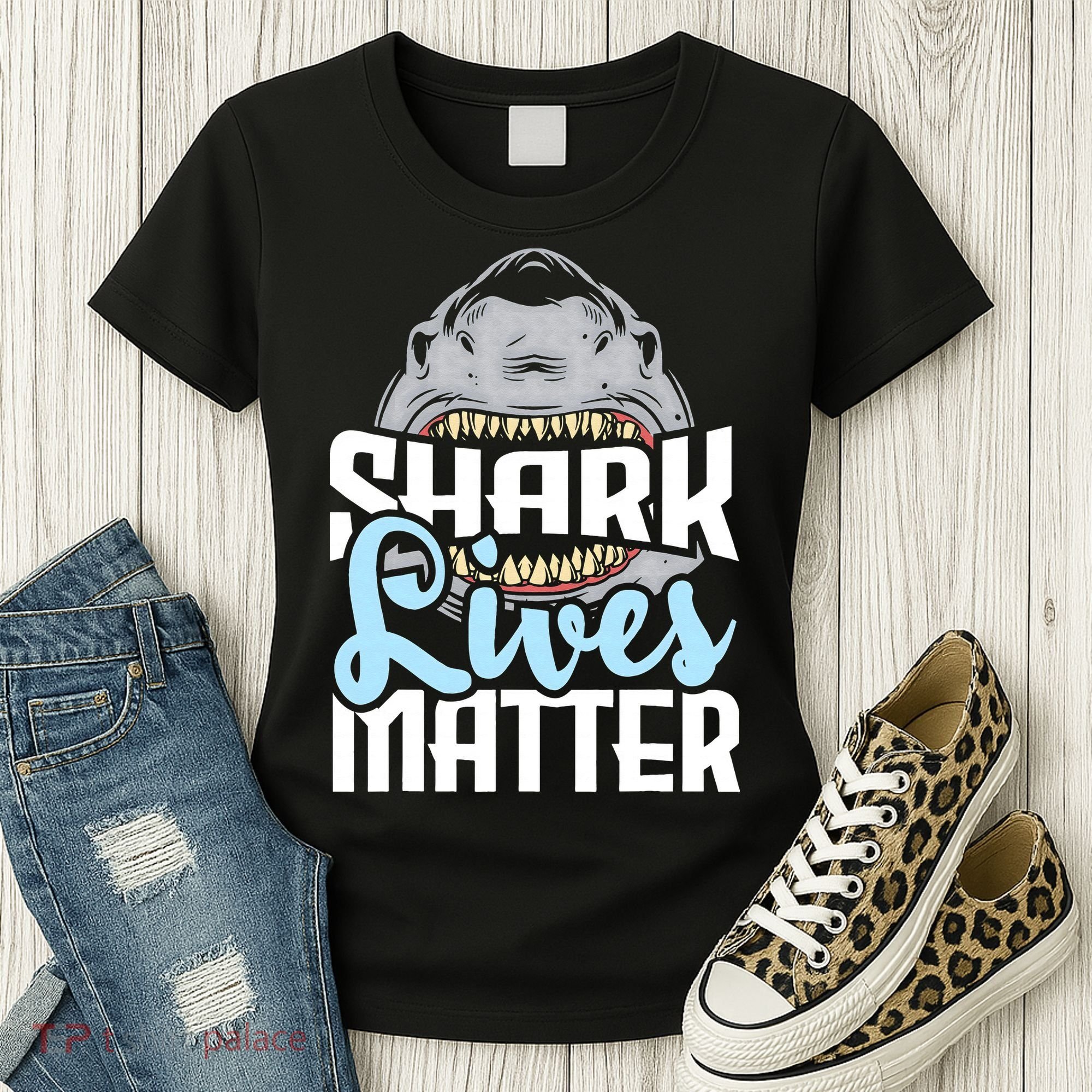 Shark Lives Matter Wildlife Marine Biologist Shark Lovers Women's T-Shirt