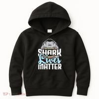 Shark Lives Matter Wildlife Marine Biologist Shark Lovers Kids Hoodie thumb 0