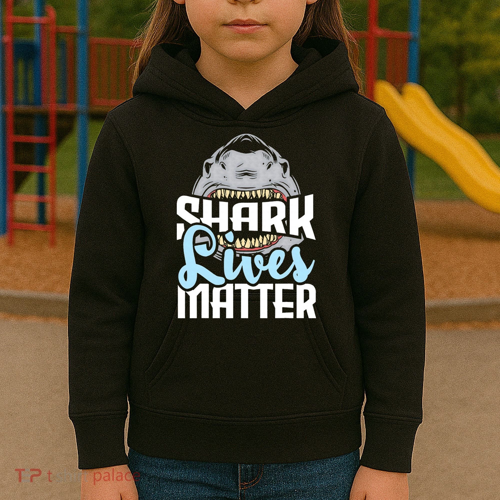 Shark Lives Matter Wildlife Marine Biologist Shark Lovers Kids Hoodie
