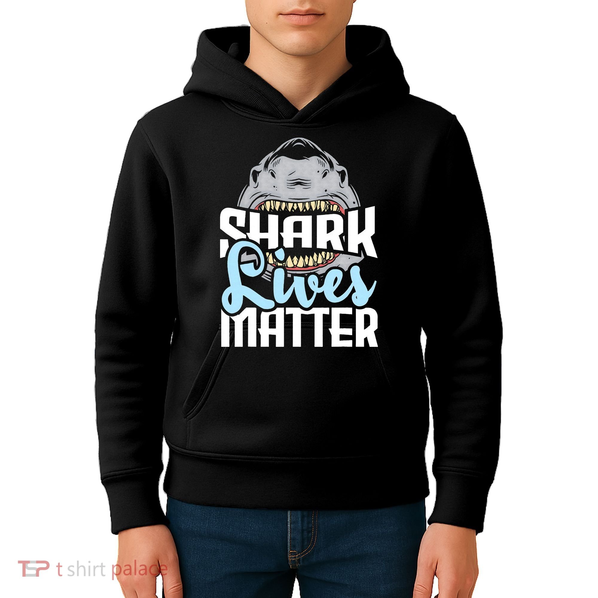 Shark Lives Matter Wildlife Marine Biologist Shark Lovers Kids Hoodie