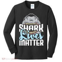 Shark Lives Matter Wildlife Marine Biologist Shark Lovers Kids Long Sleeve Shirt thumb 0