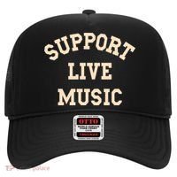 Support Live Music Musicians Concertgoers Music Lovers Gift Hat thumb 0