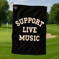 Support Live Music Musicians Concertgoers Music Lovers Gift Golf Towel thumb 1
