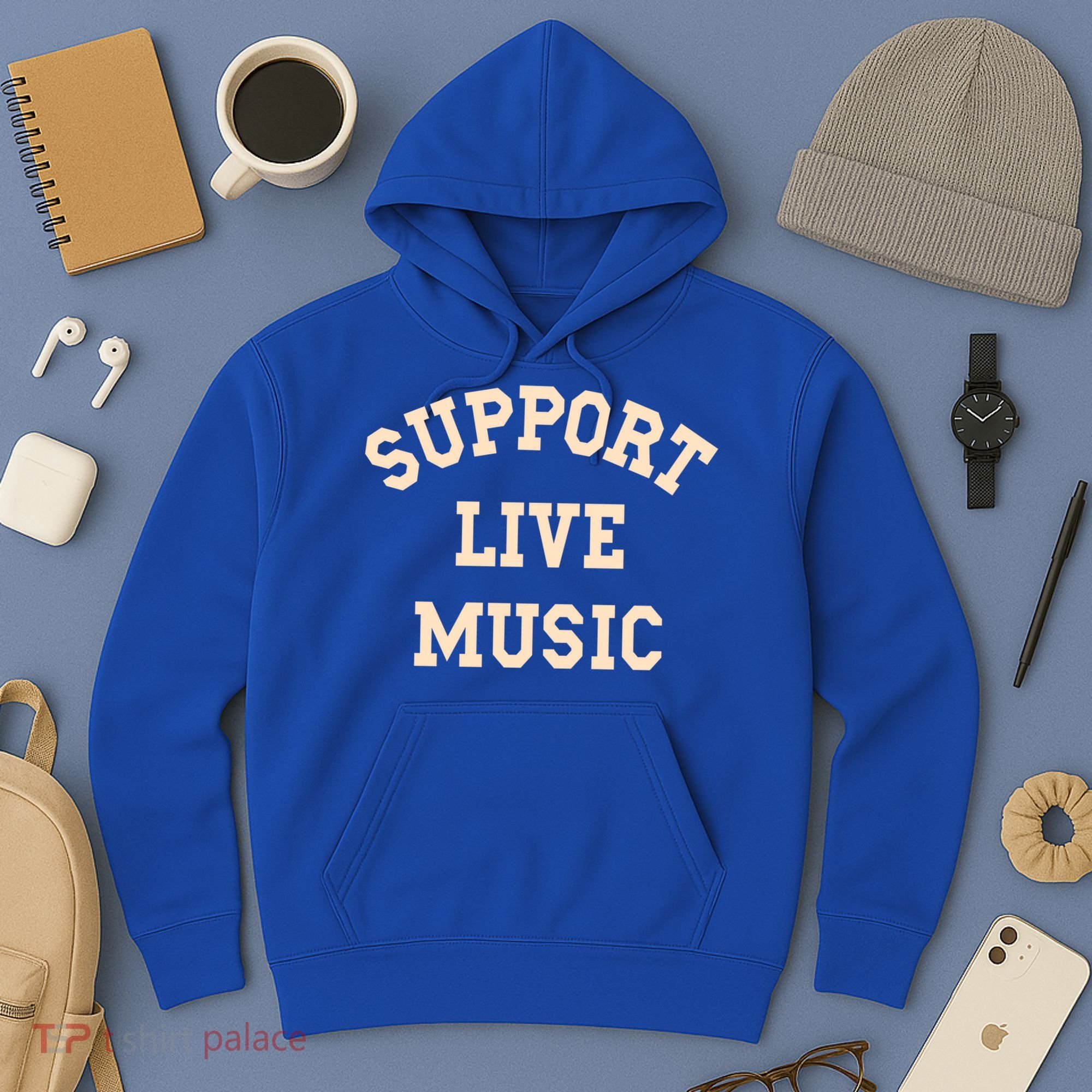 Support Live Music Musicians Concertgoers Music Lovers Gift Hoodie