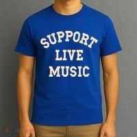 Support Live Music Musicians Concertgoers Music Lovers Gift T-Shirt thumb 3