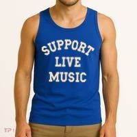Support Live Music Musicians Concertgoers Music Lovers Gift Tank Top thumb 3