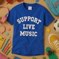 Support Live Music Musicians Concertgoers Music Lovers Gift Kids T-Shirt thumb 3