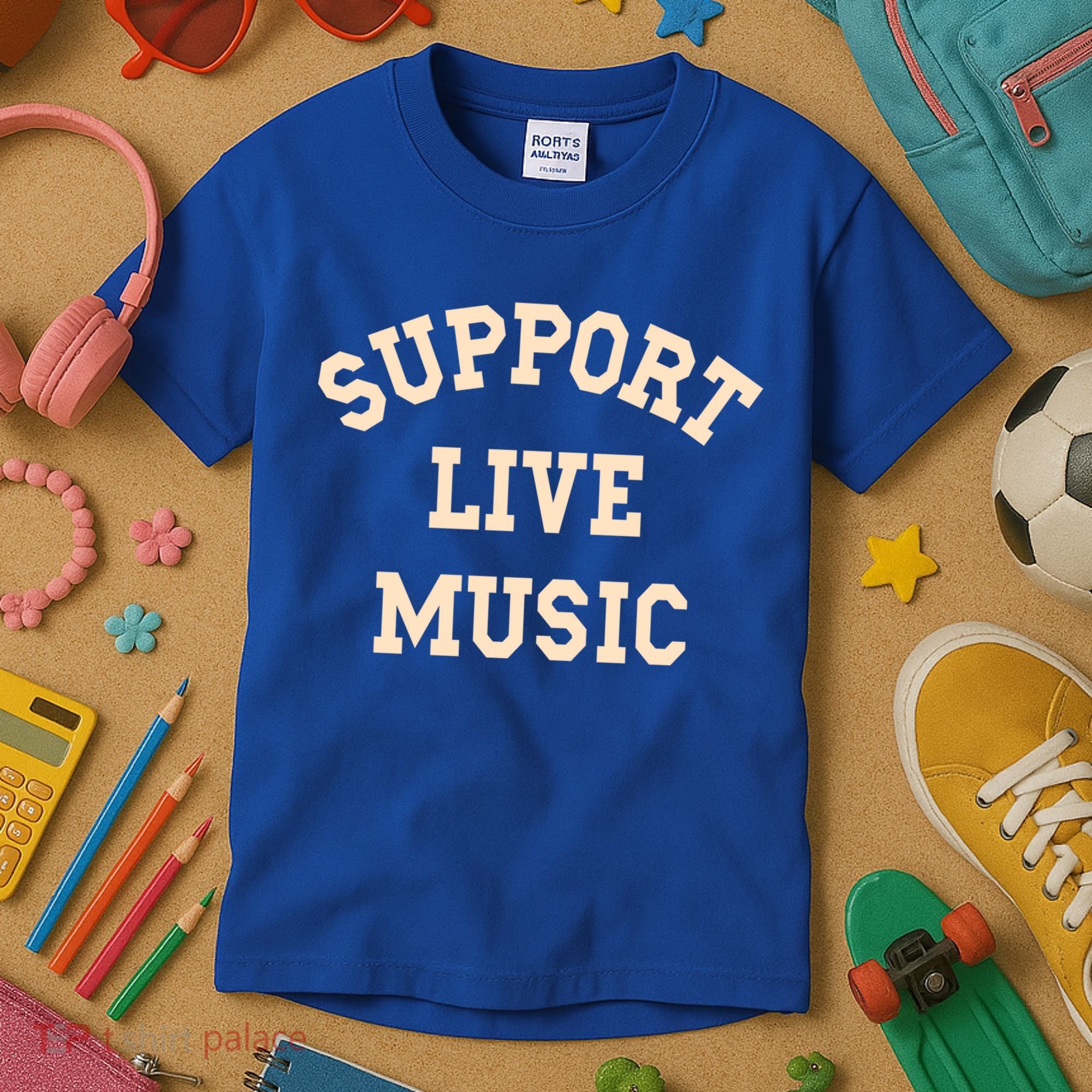 Support Live Music Musicians Concertgoers Music Lovers Gift Kids T-Shirt