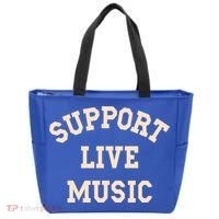 Support Live Music Musicians Concertgoers Music Lovers Gift Tote Bag thumb 0
